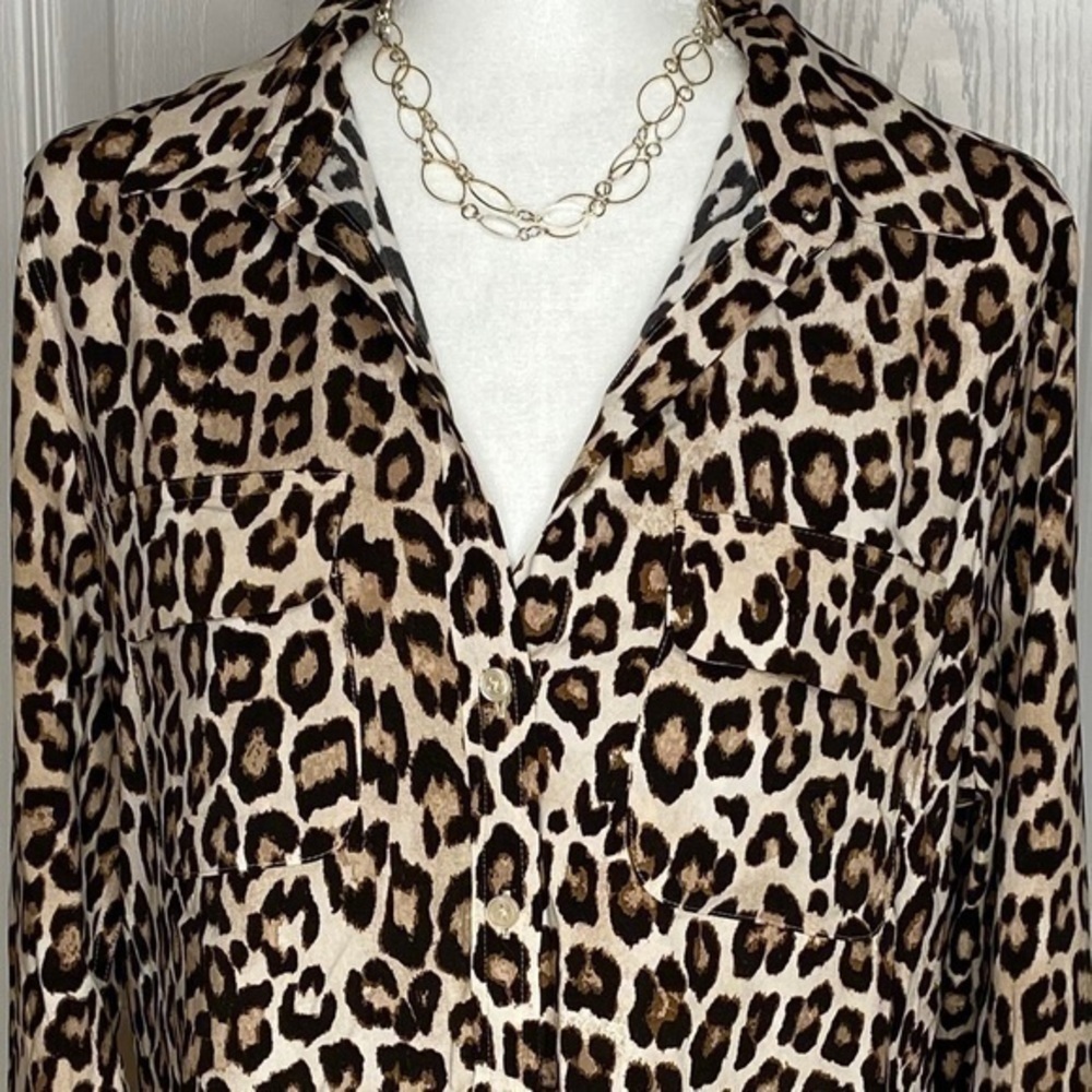 Chico’s Animal Cheetah Print Blouse - Picture 8 of 8